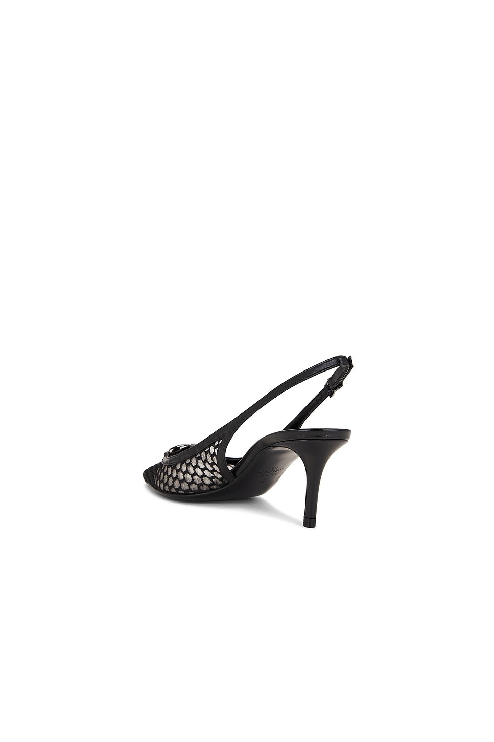 V Logo Moon Sling Back Pump - 3