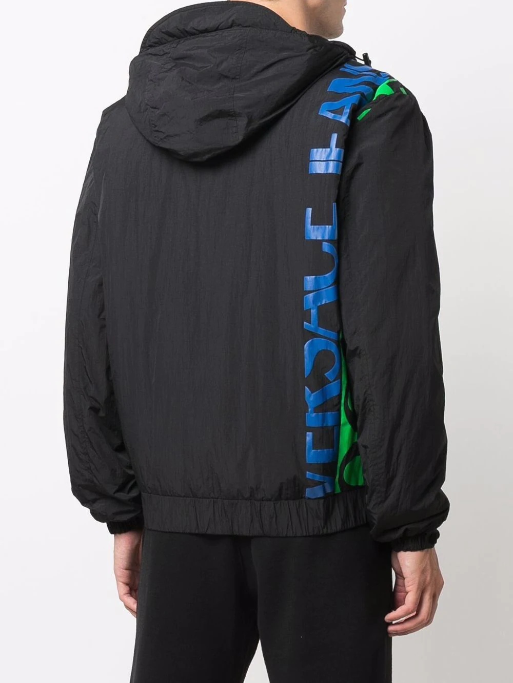 logo-print hooded bomber jacket - 4