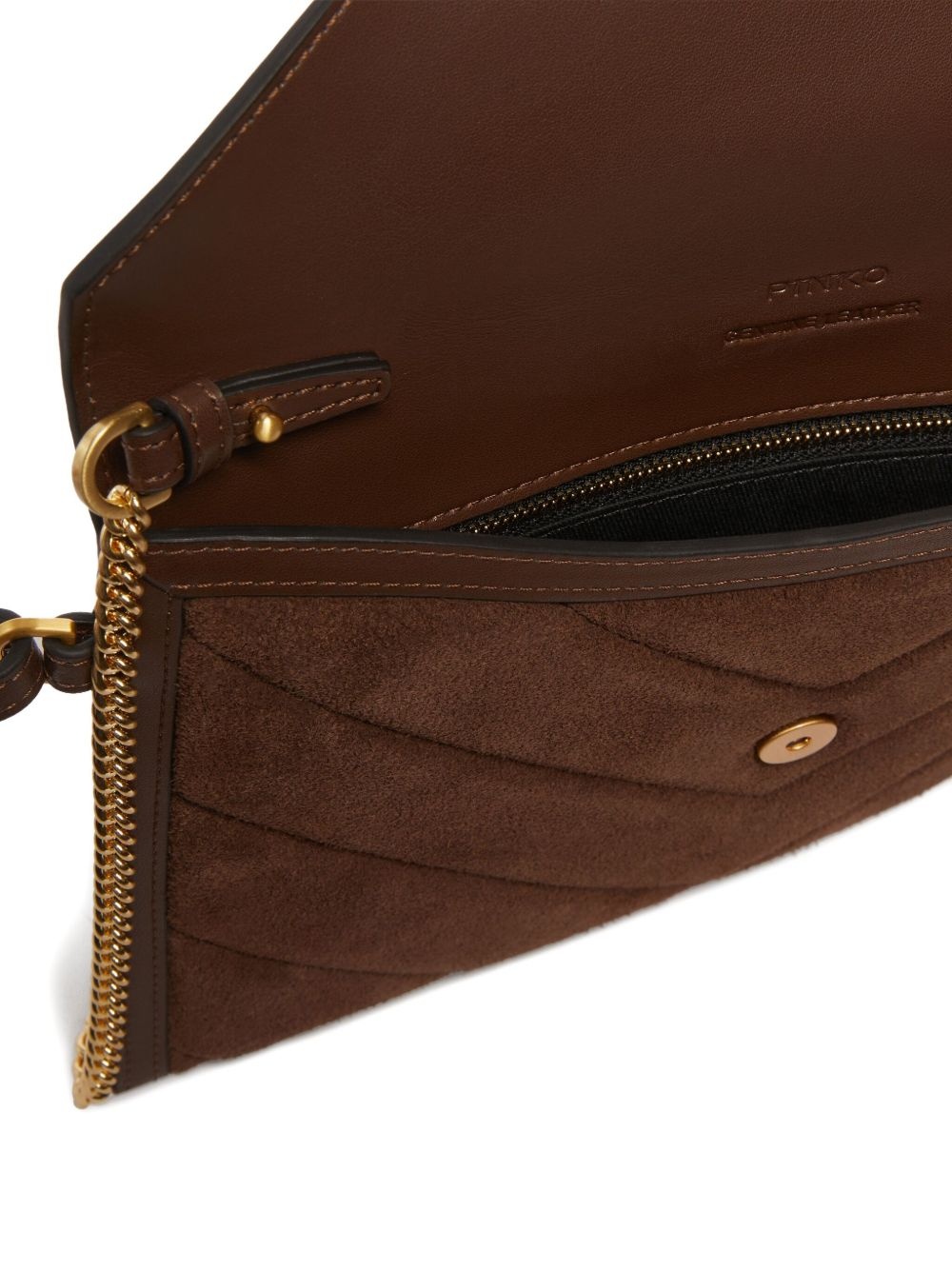 quilted suede clutch bag - 3