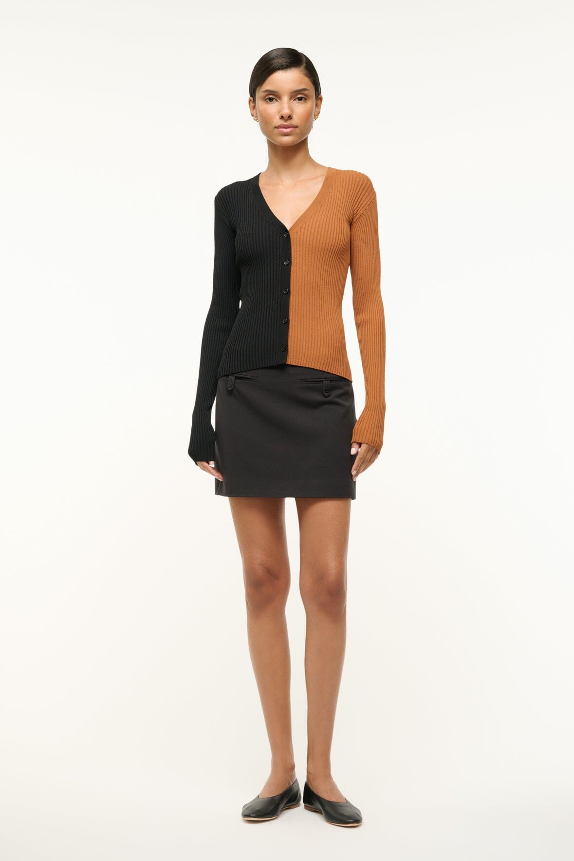STAUD CARGO SWEATER TAN BLACK - 3