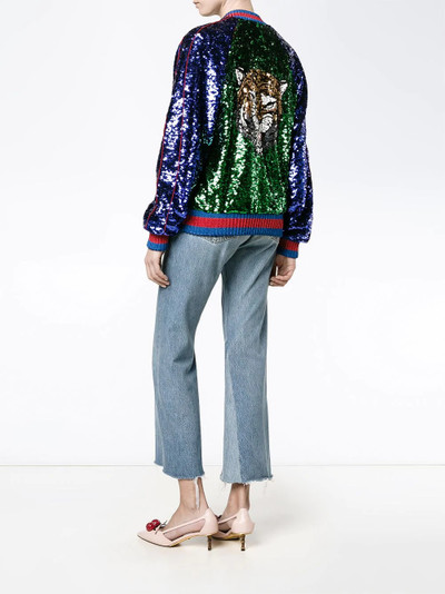 GUCCI sequin embellished bomber jacket outlook