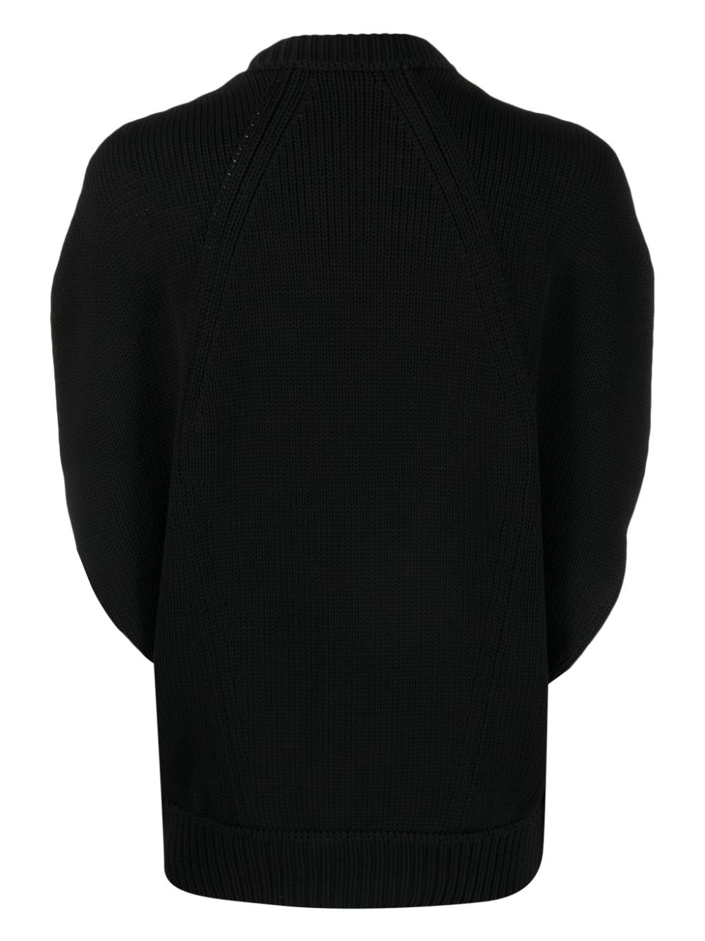 layered-detail crew-neck jumper - 2