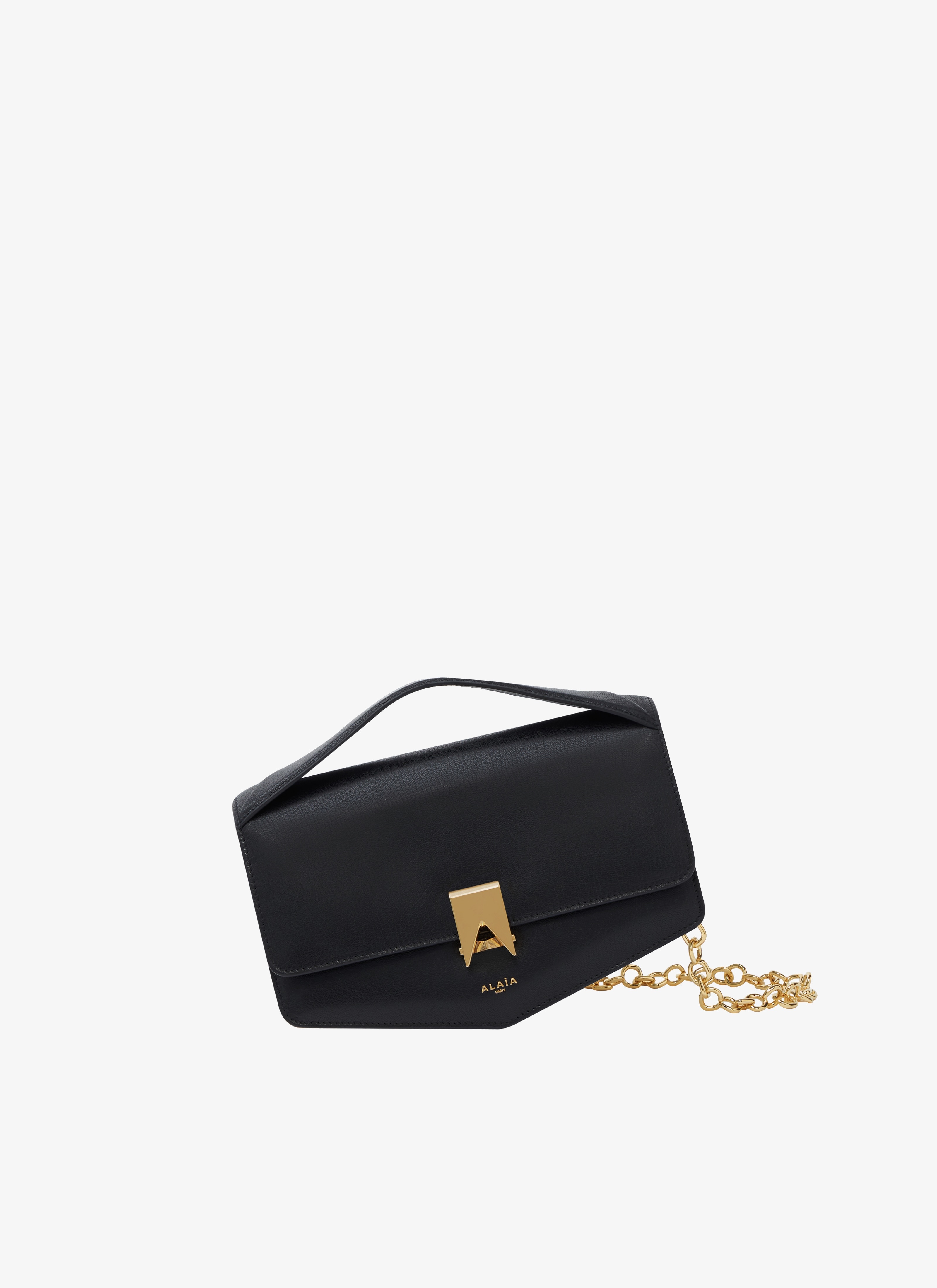 Alaïa LE PAPA EAST WEST WITH CHAIN BAG IN SHINY GOATSKIN