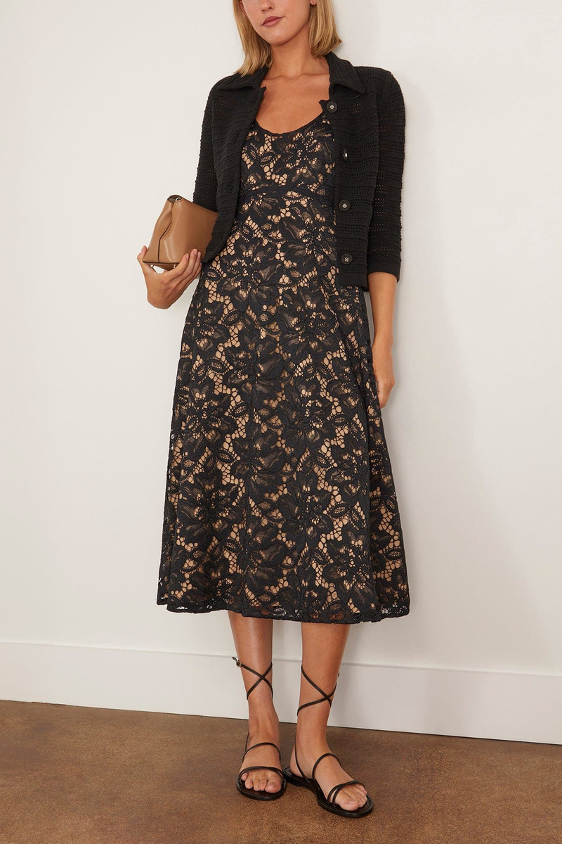 DOROTHEE SCHUMACHER Precise Pointelle Jacket in Pure Black outlook