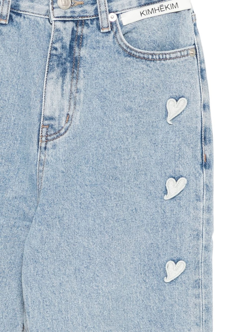 heart-motif denim jeans 3