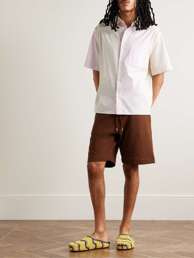 Dries Van Noten Straight-Leg Cotton-Jersey Drawstring Shorts outlook