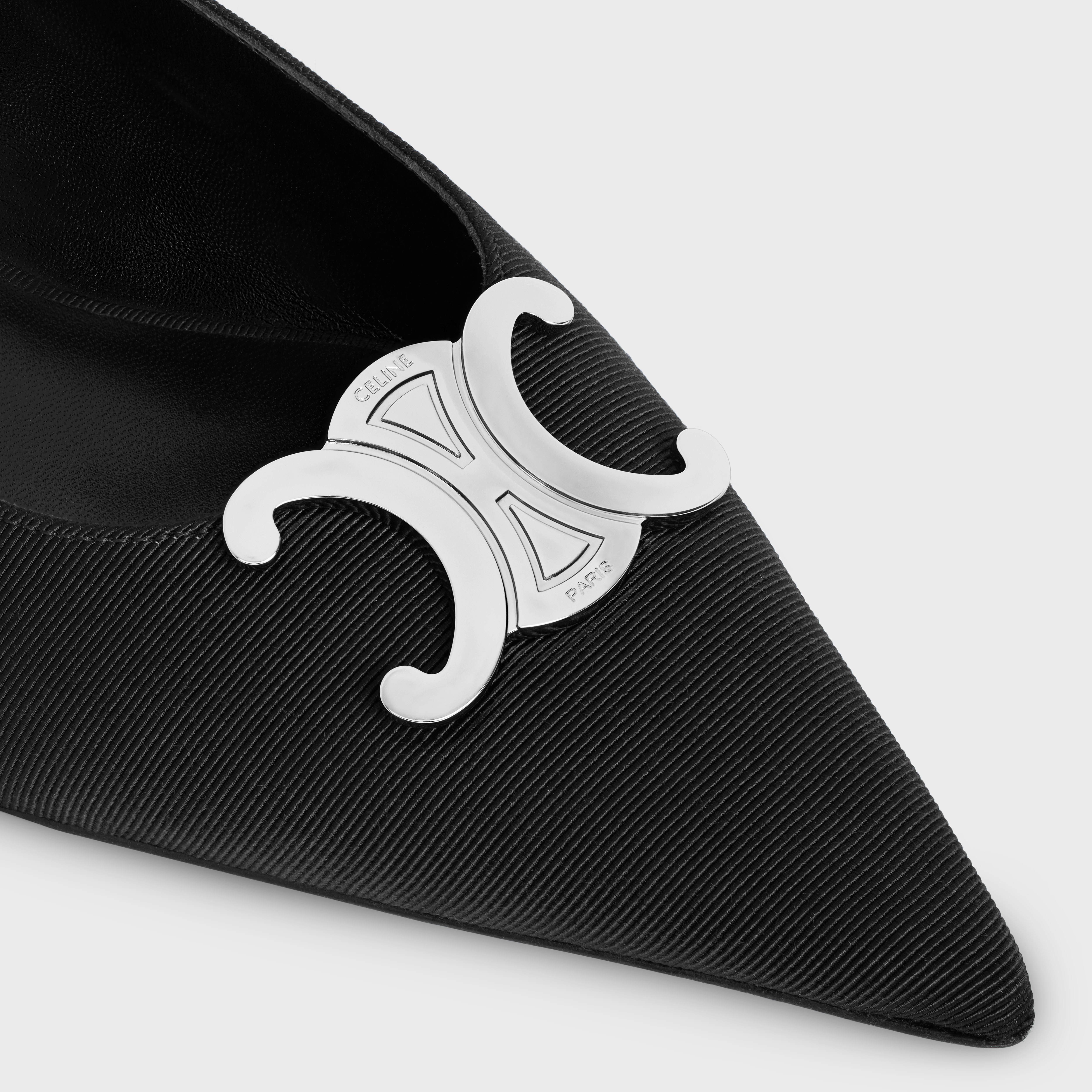 CELINE ALMA TRIOMPHE FLAT SLINGBACK in GROS-GRAIN - 4