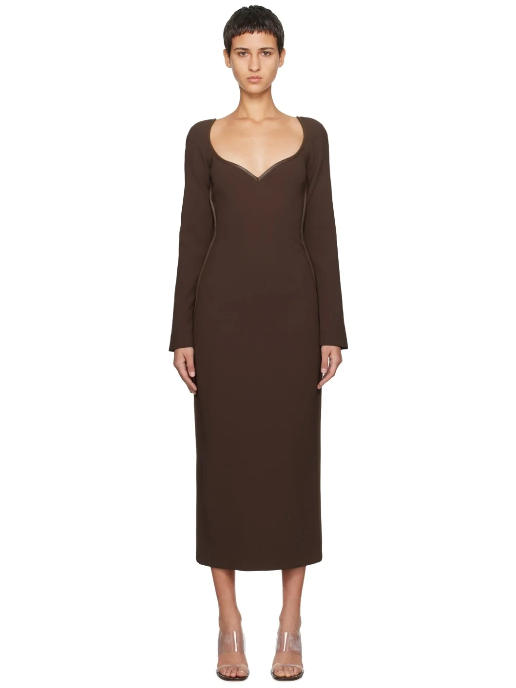 Brown Fabienne Midi Dress - 1