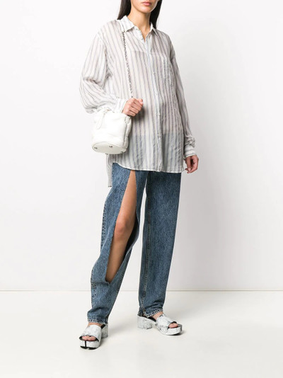 Maison Margiela striped button-up shirt outlook