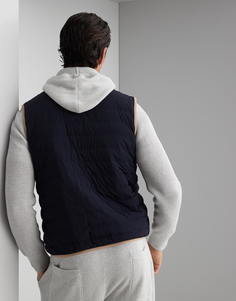 Brunello Cucinelli Bonded nylon lightweight down vest outlook
