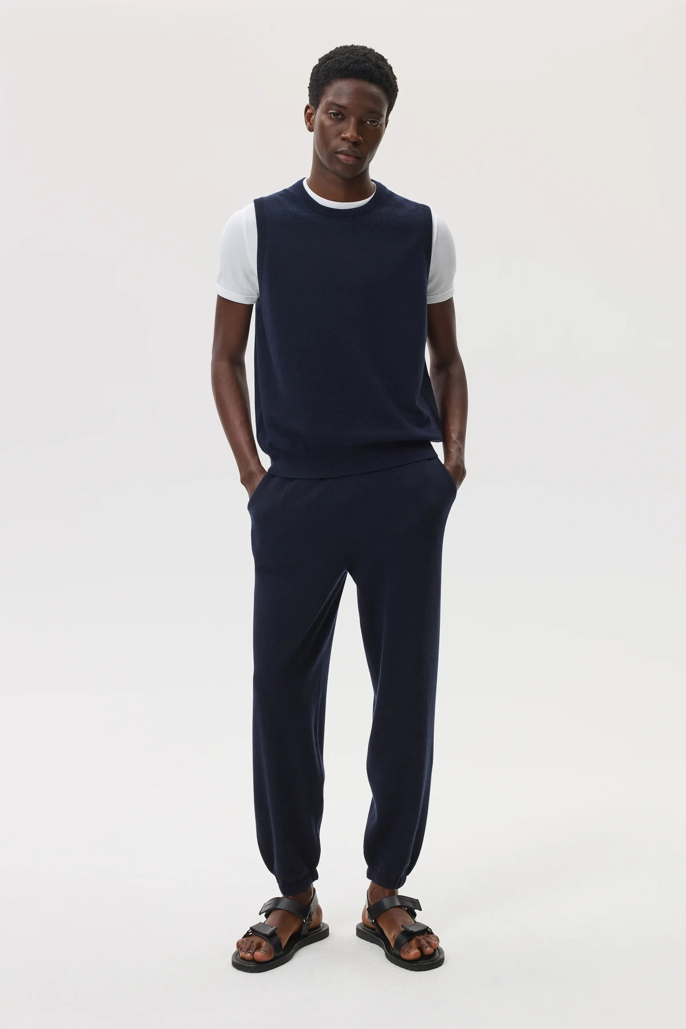 Navy Cashmere Tank - 3