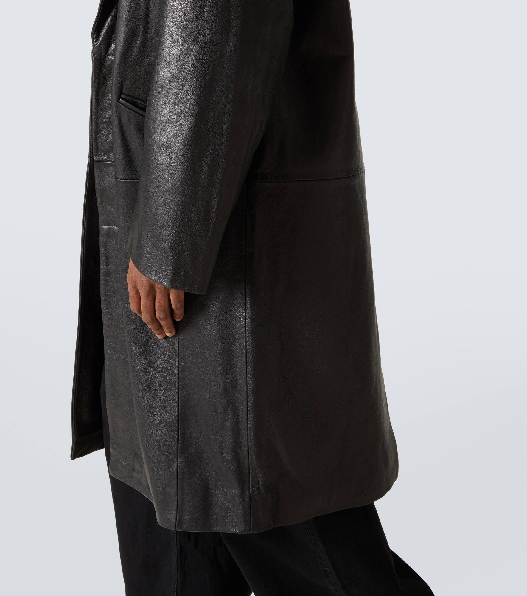 Oversized leather coat - 6