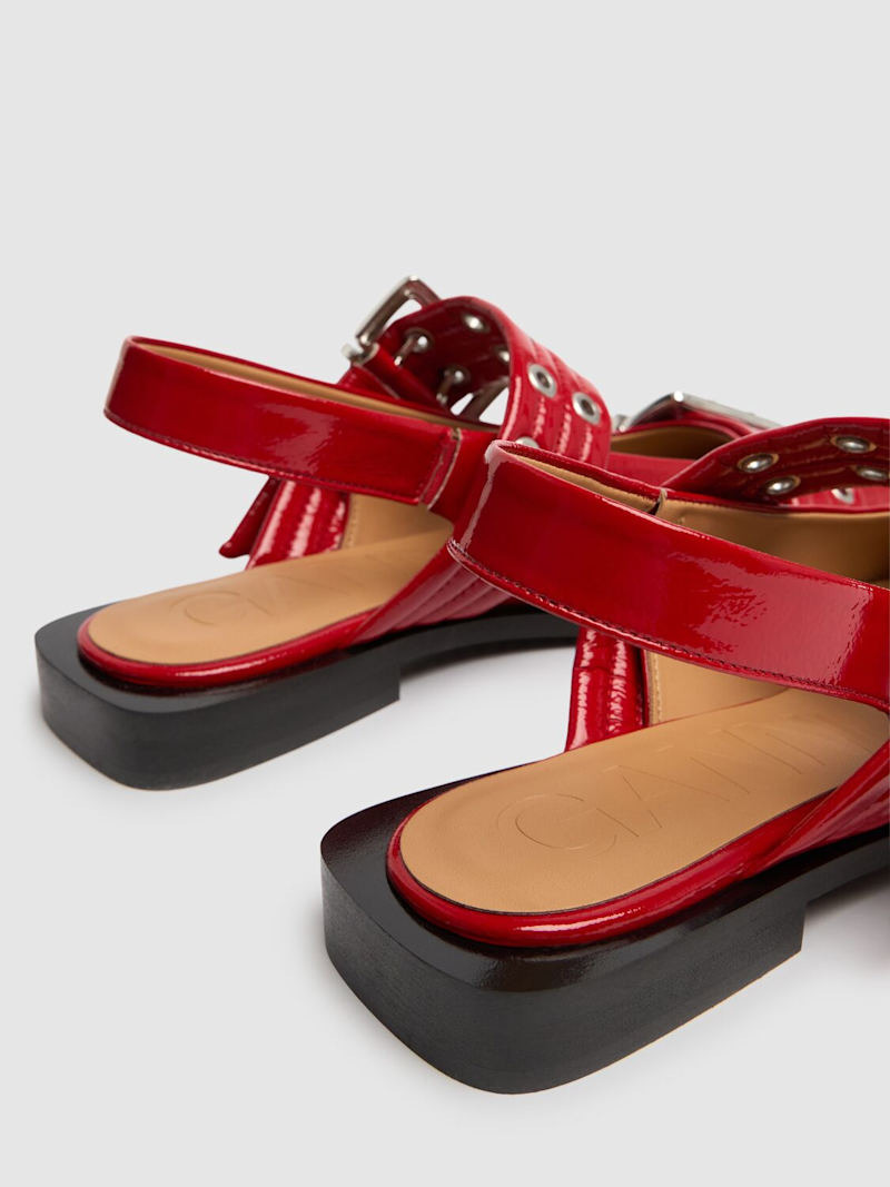 GANNI 20mm Chunky naplack ballerinas | luisaviaroma | REVERSIBLE