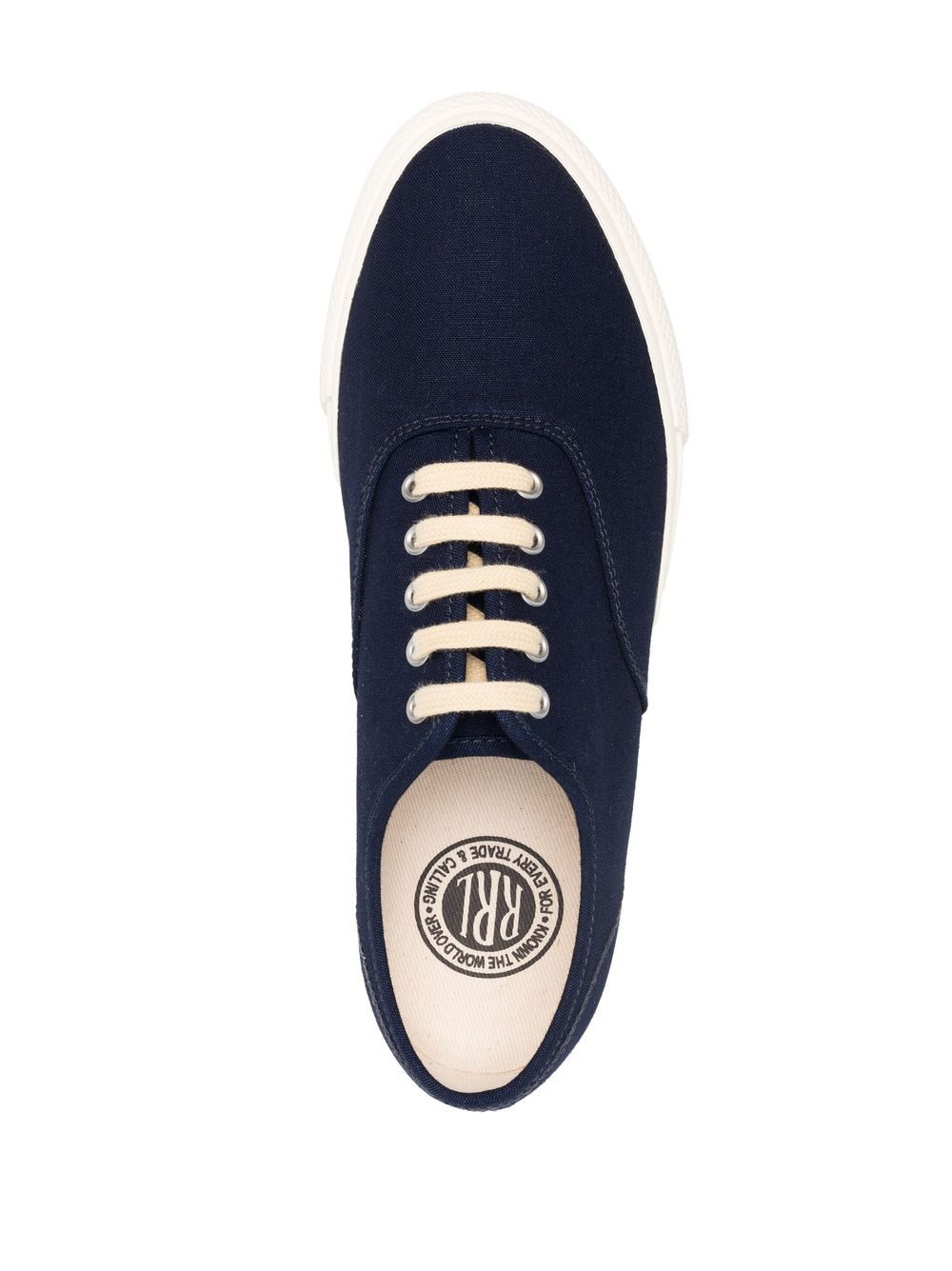denim low-top sneakers - 4