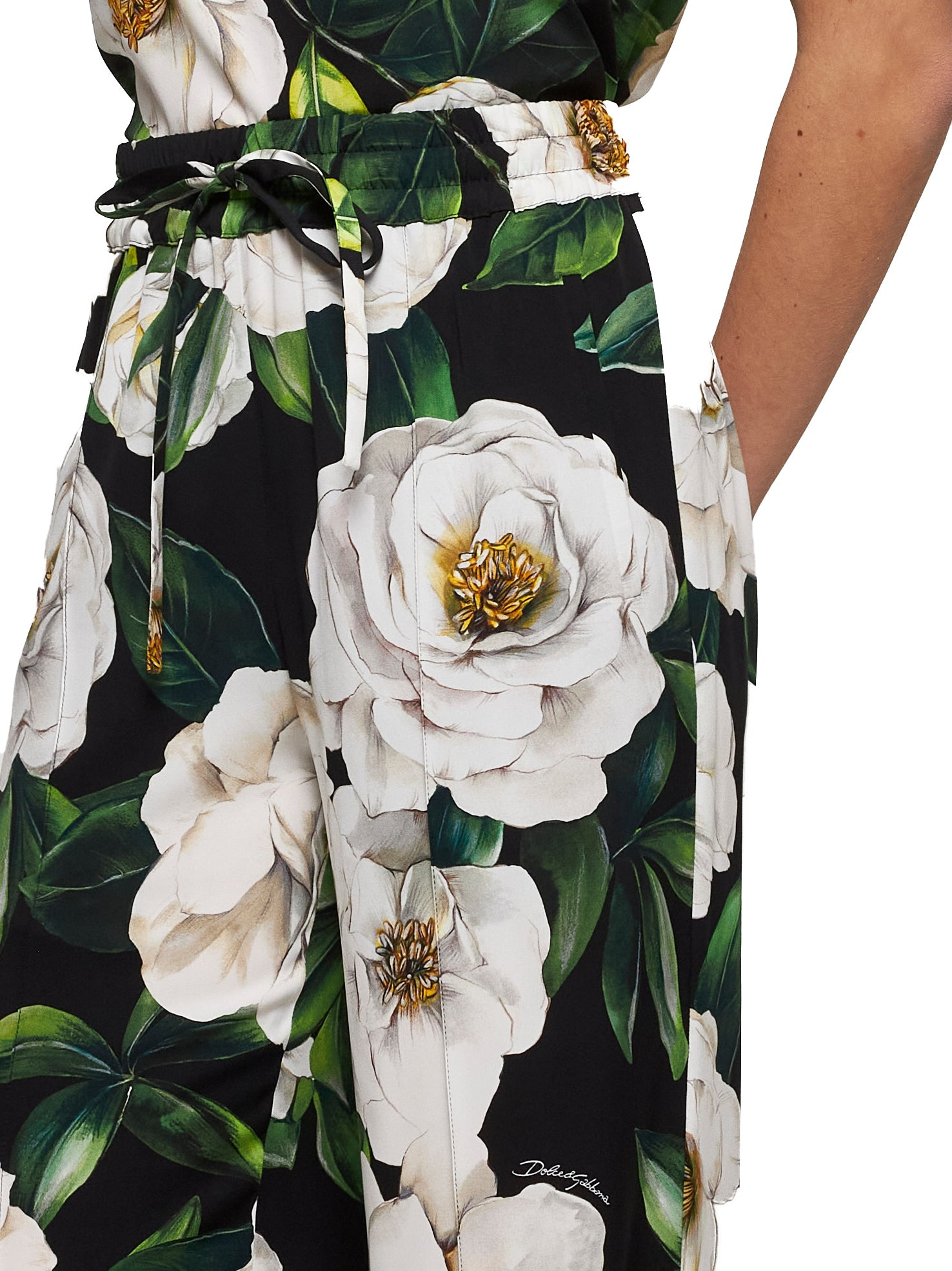 Gardenia print pajama trousers - 5