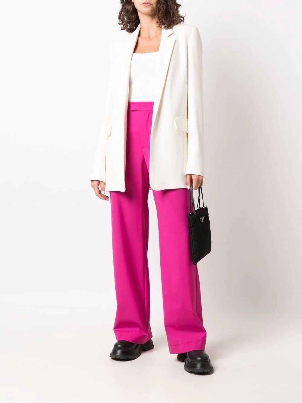 high-waisted tailored trousers - 2