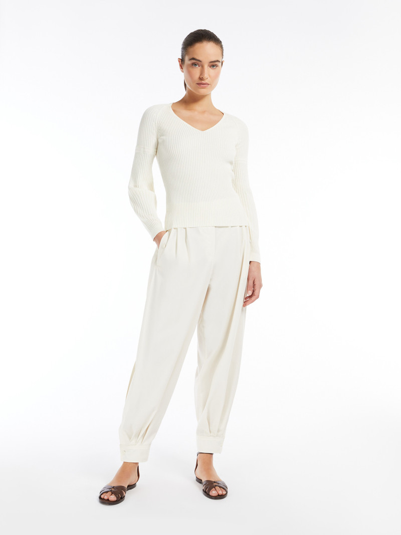 Max Mara GIOIOSA Cotton V-neck jumper outlook