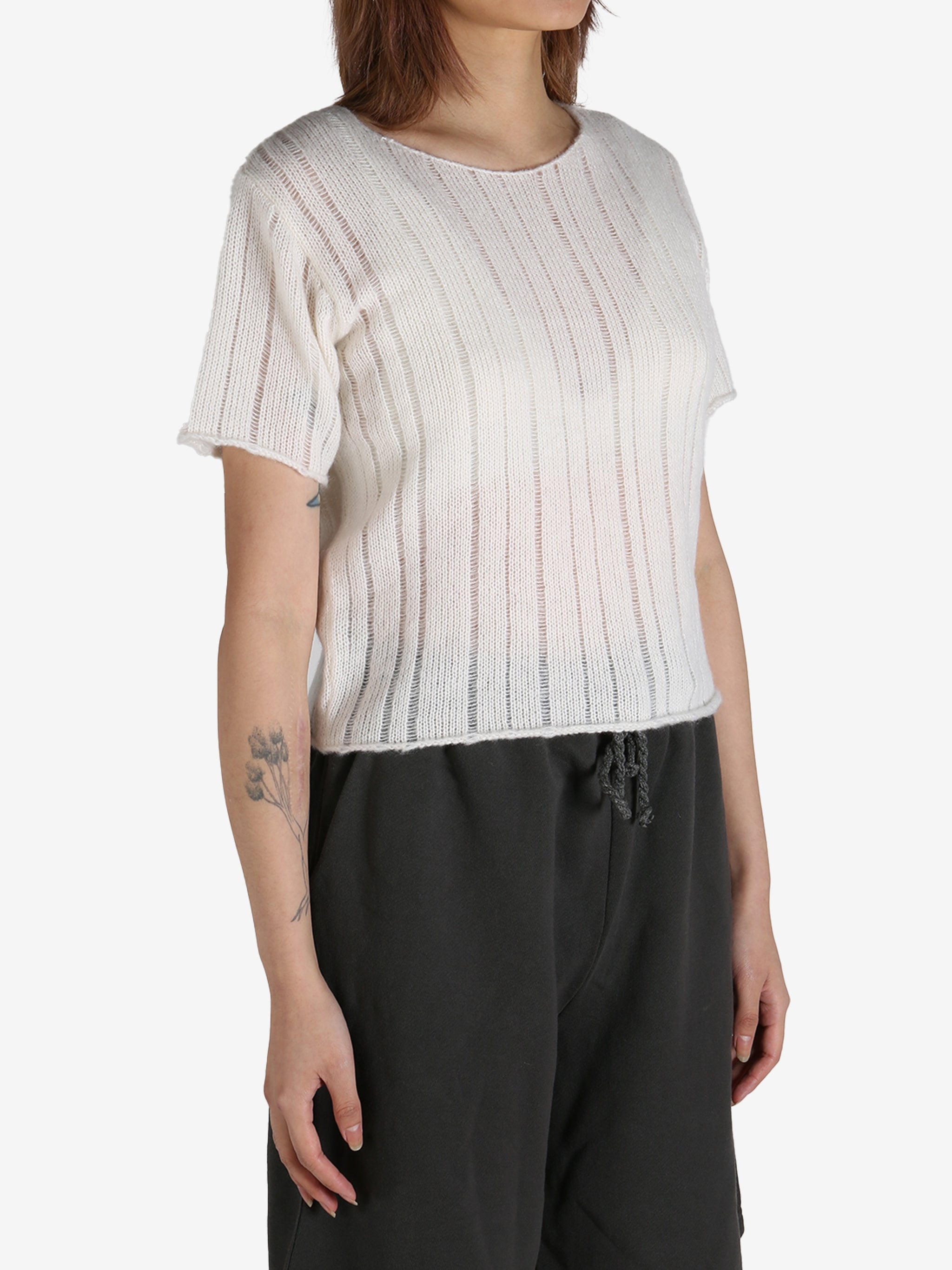THE ELDER STATESMAN - Women Drop Needle SS Tee - 2