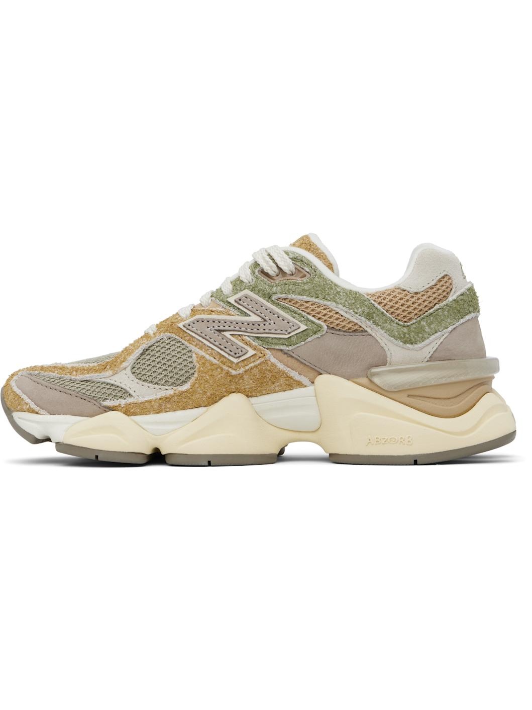 Khaki & Gray 9060 Sneakers - 3