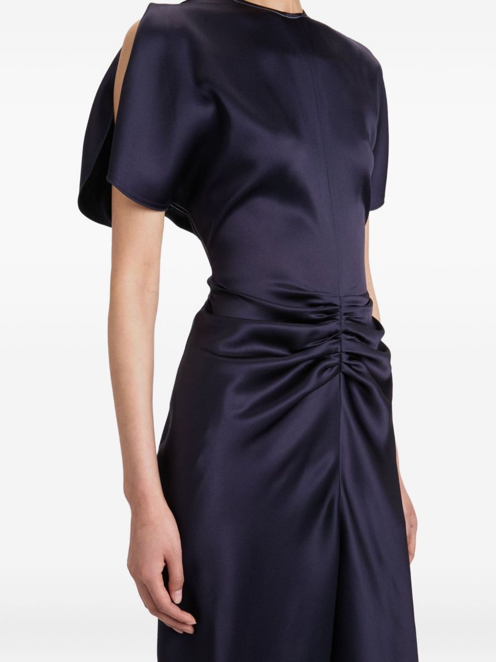 gathered-waist midi dress - 5