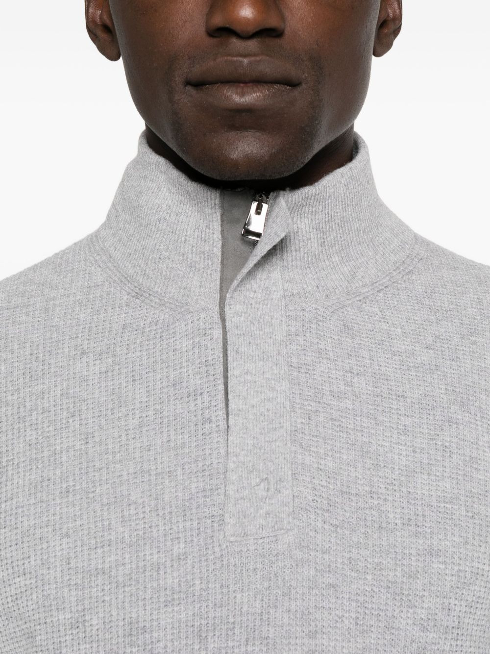 ribbed high-neck sweater - 5