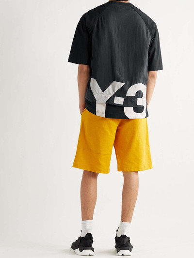 Y-3 Layered Logo-Print Organic Cotton-Jersey and Shell T-Shirt outlook