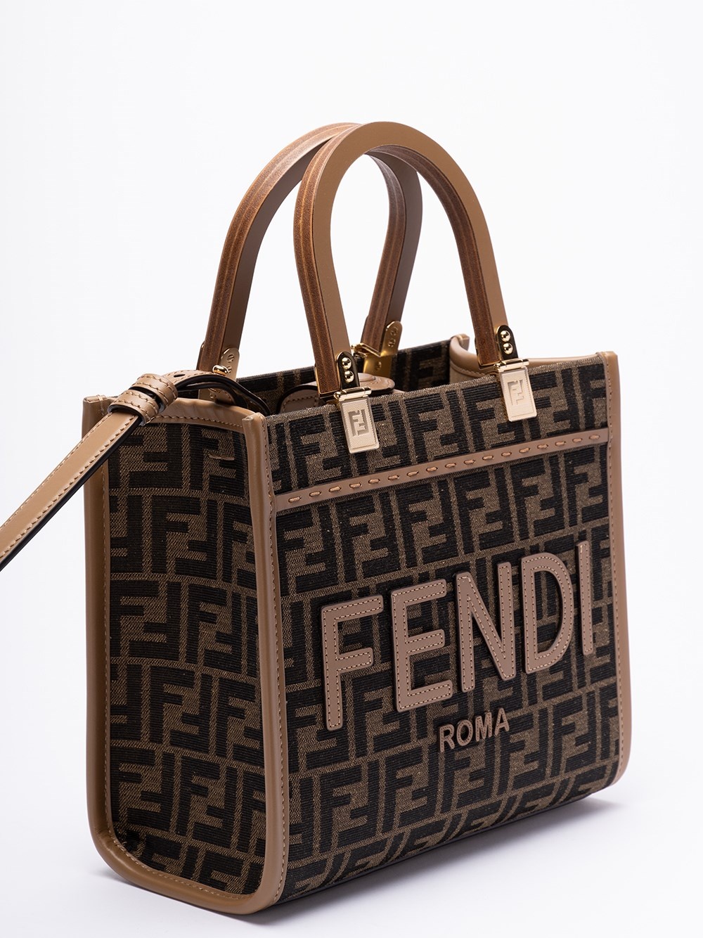 トートバッグ FENDI SUNSHINE MEDIUM TOTE BAG Fendi - Sunshine medium tote brown - The Corner