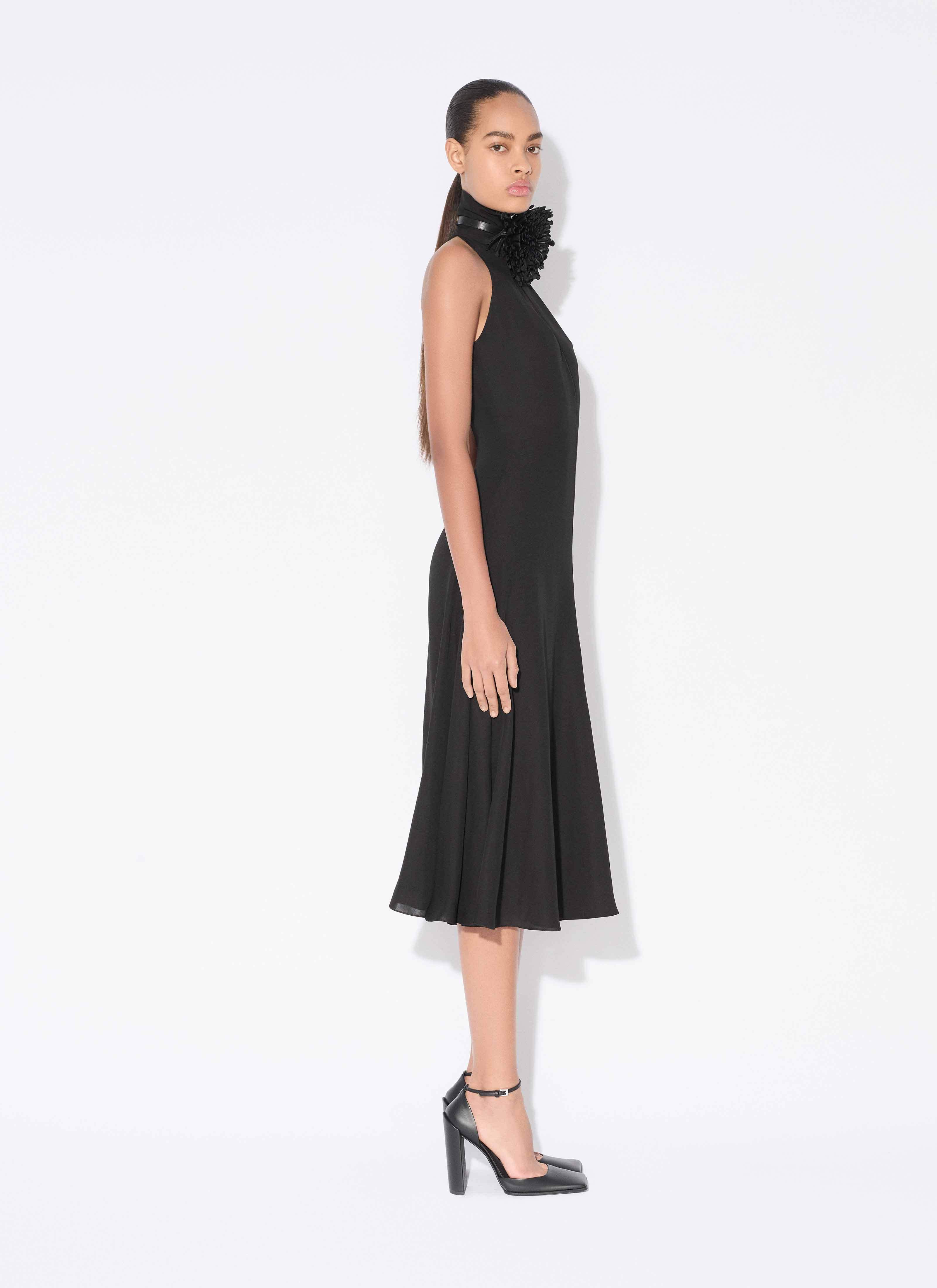 FLUID VISCOSE FLOWER DRESS - 4