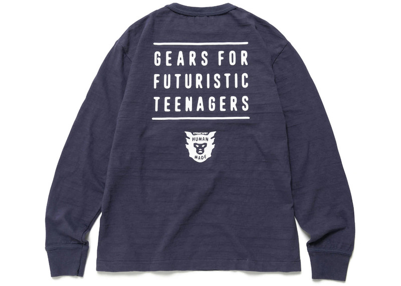 Human Made Human Made Classic L/S T-Shirt Navy outlook