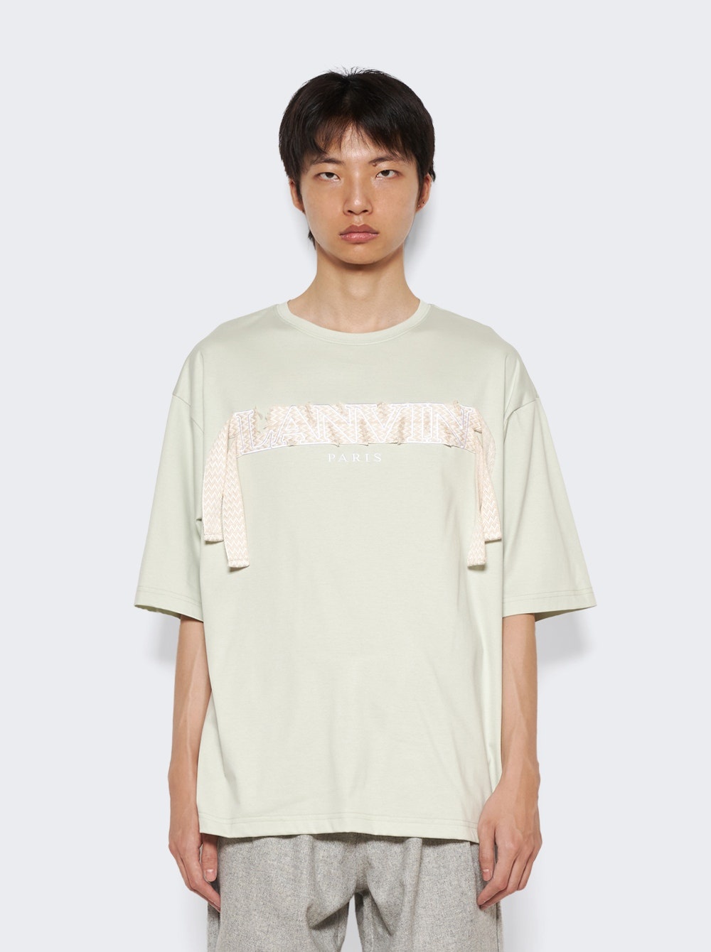 Curb Embroidered T-Shirt Sage Green - 3