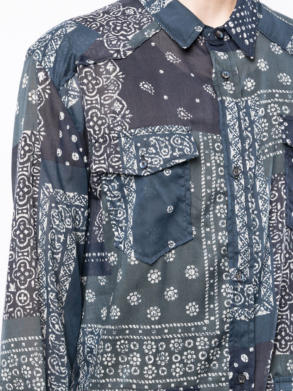 paisley button-down shirt - 5