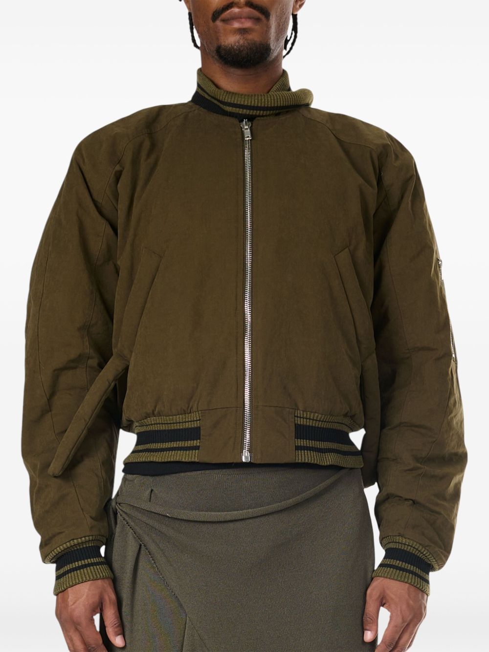 cotton-blend bomber jacket - 4