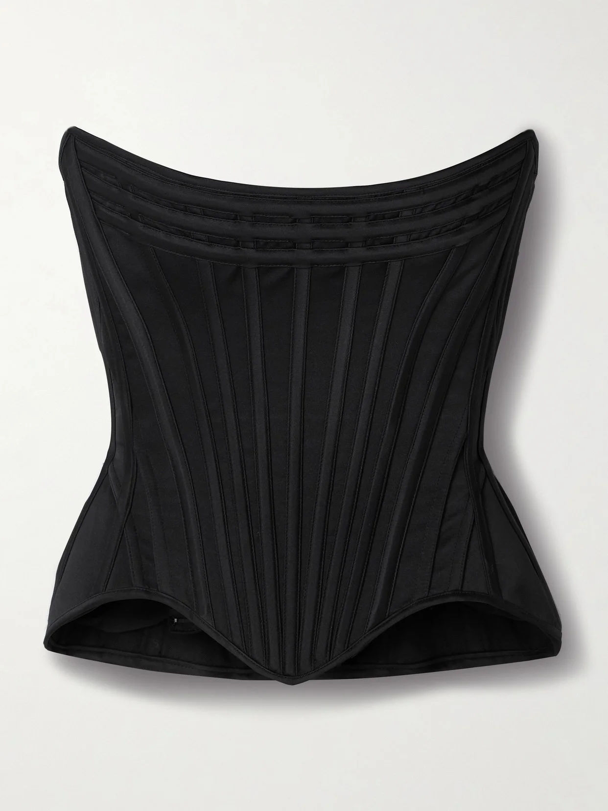 Wasp Strapless Recycled-satin Bustier Top - 1