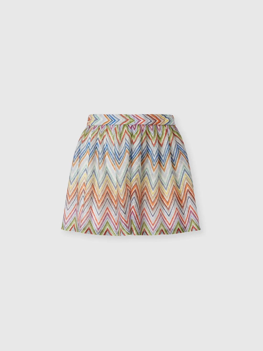 Zig zag printed fabric shorts - 1