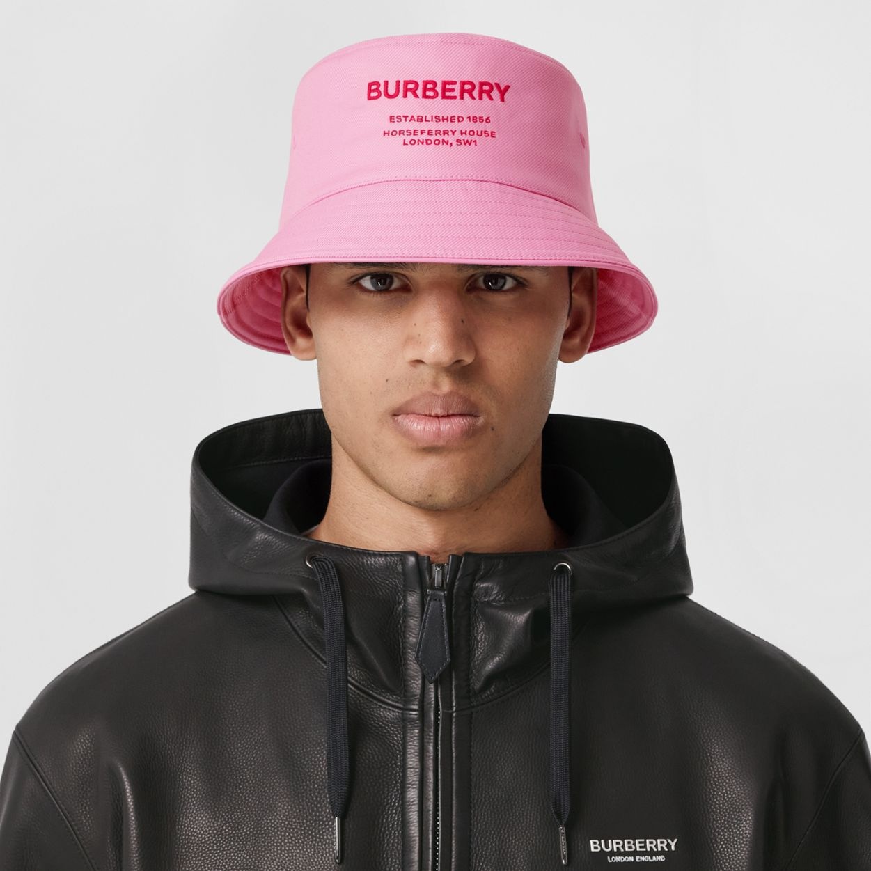 Horseferry Motif Cotton Bucket Hat - 3