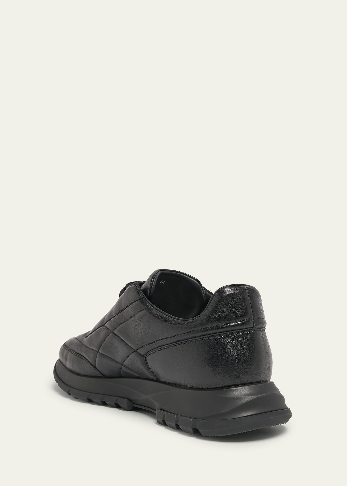 Men's Tonal Leather Low-Top Sneakers - 4