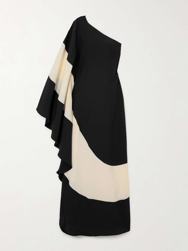 Tirso one-shoulder 두 톤 크레페 가운 1