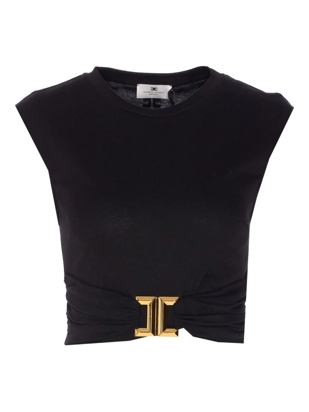 logo-plaque sleeveless top - 1