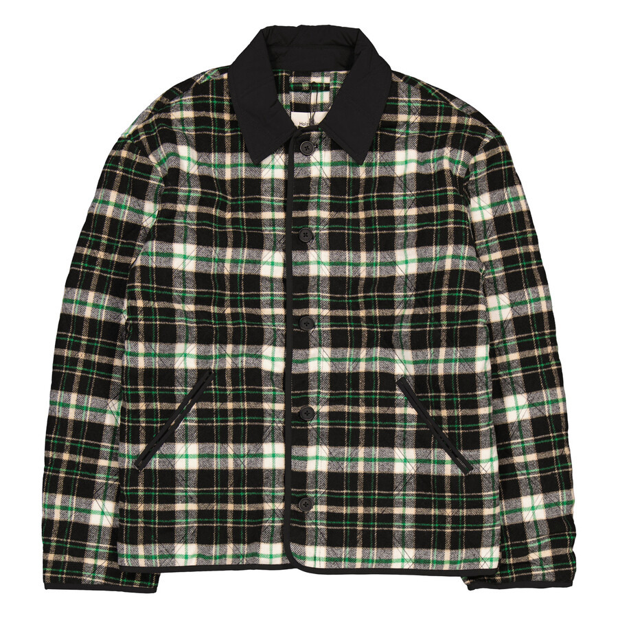 Holzweiler Men's Green Mix Gomezi Check Combat Jacket - 5