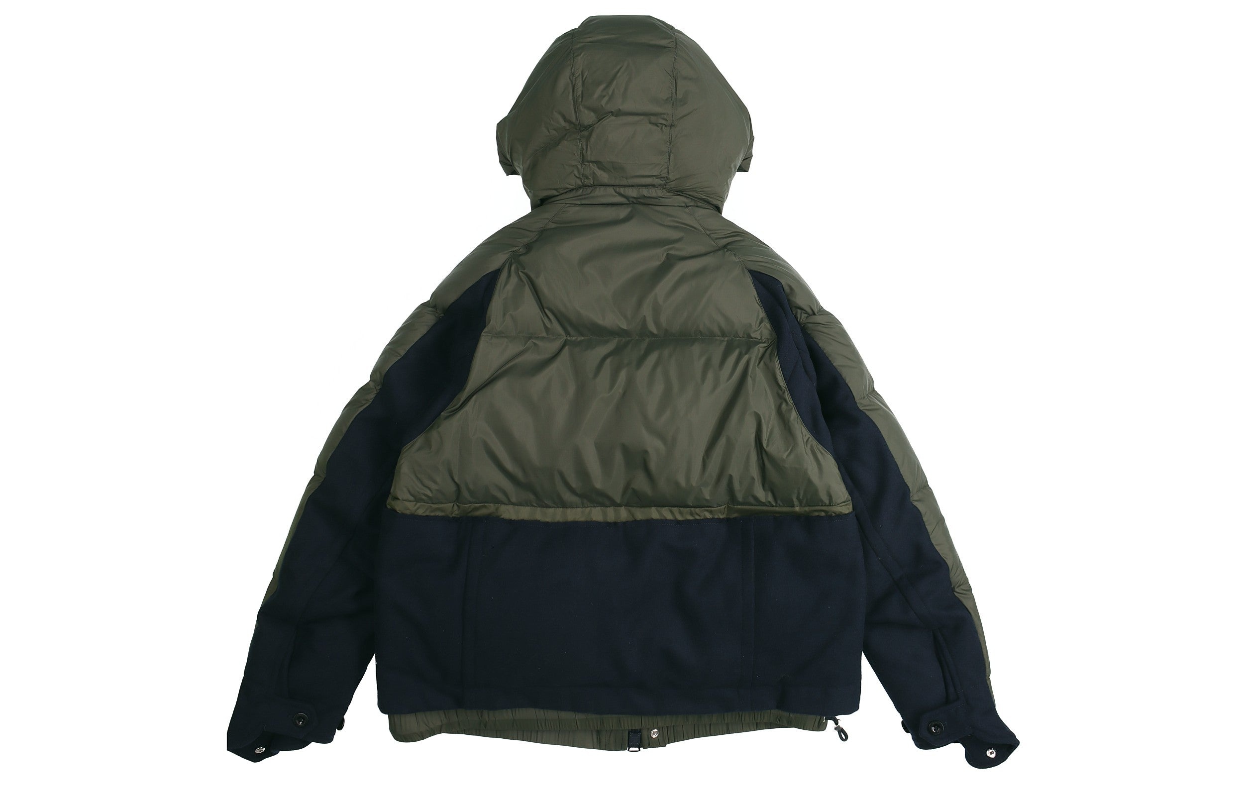 Nike x sacai Sports Loose Splicing hooded down Jacket 'Olive Green' CT3269-355 - 2