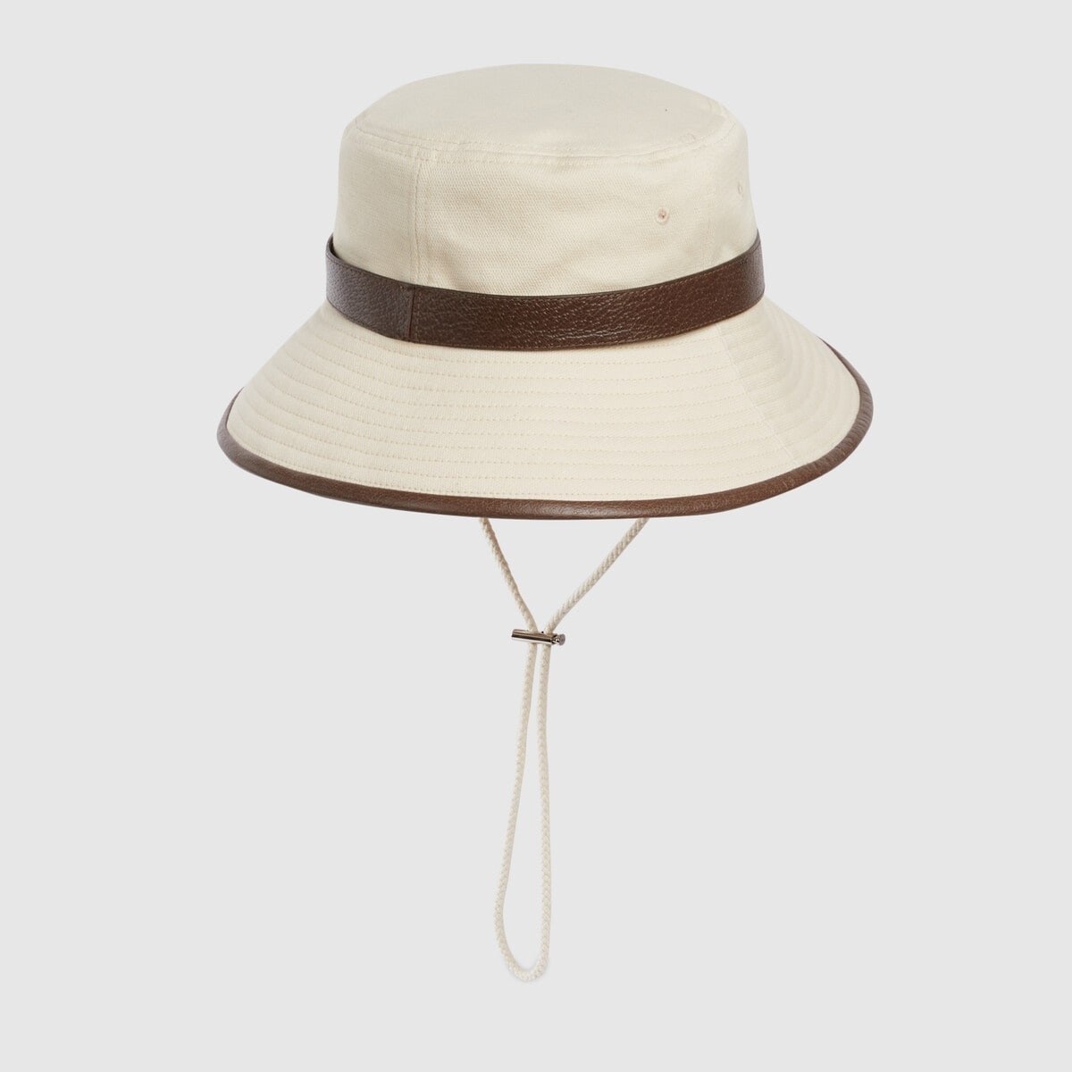 Cotton bucket hat with chin strap - 5