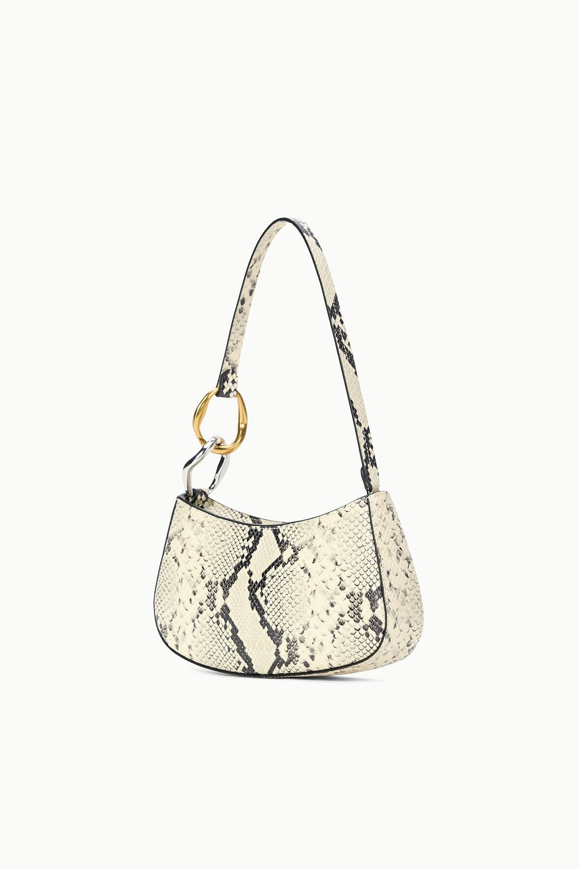 STAUD OLLIE BAG WHITE SNAKE - 3