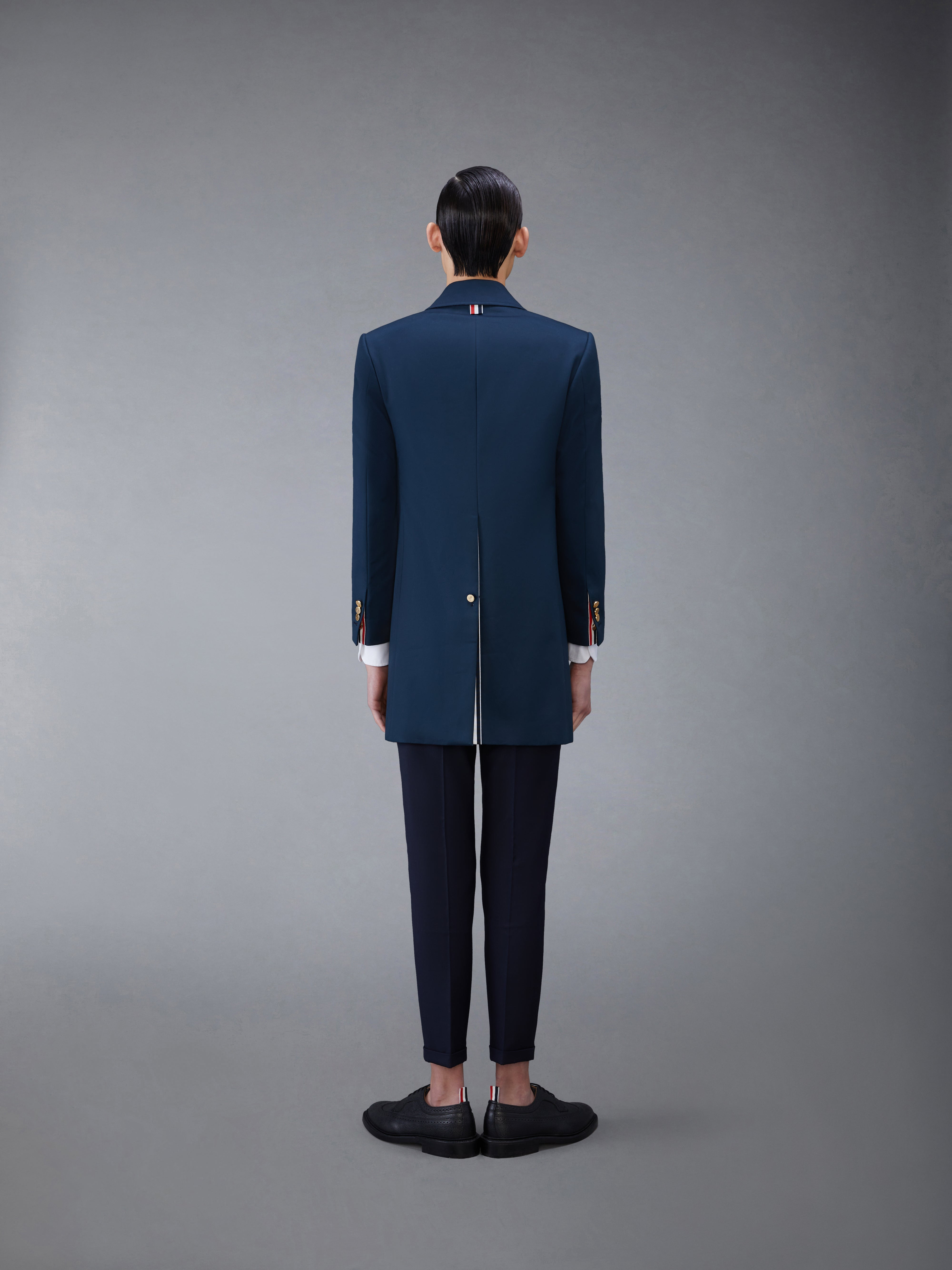 Navy Mackintosh Bal Collar Classic Overcoat - 2