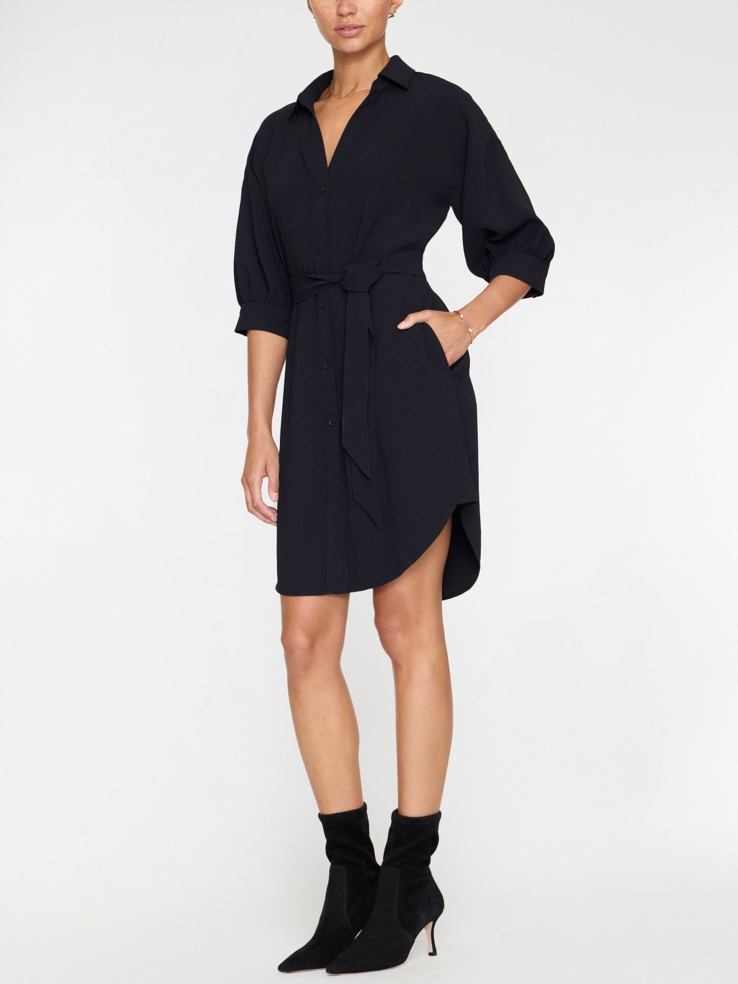 The Kate Crepe Belted Dress - 5