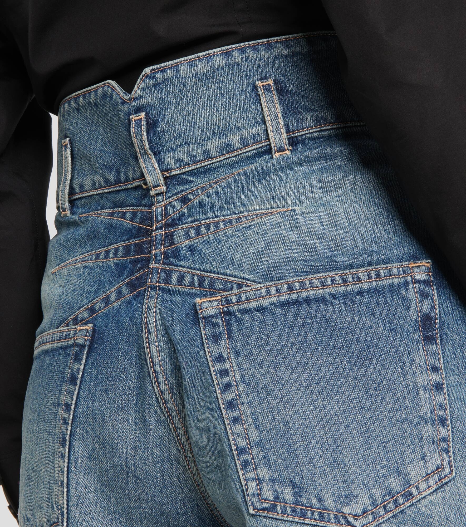High-rise denim shorts - 5