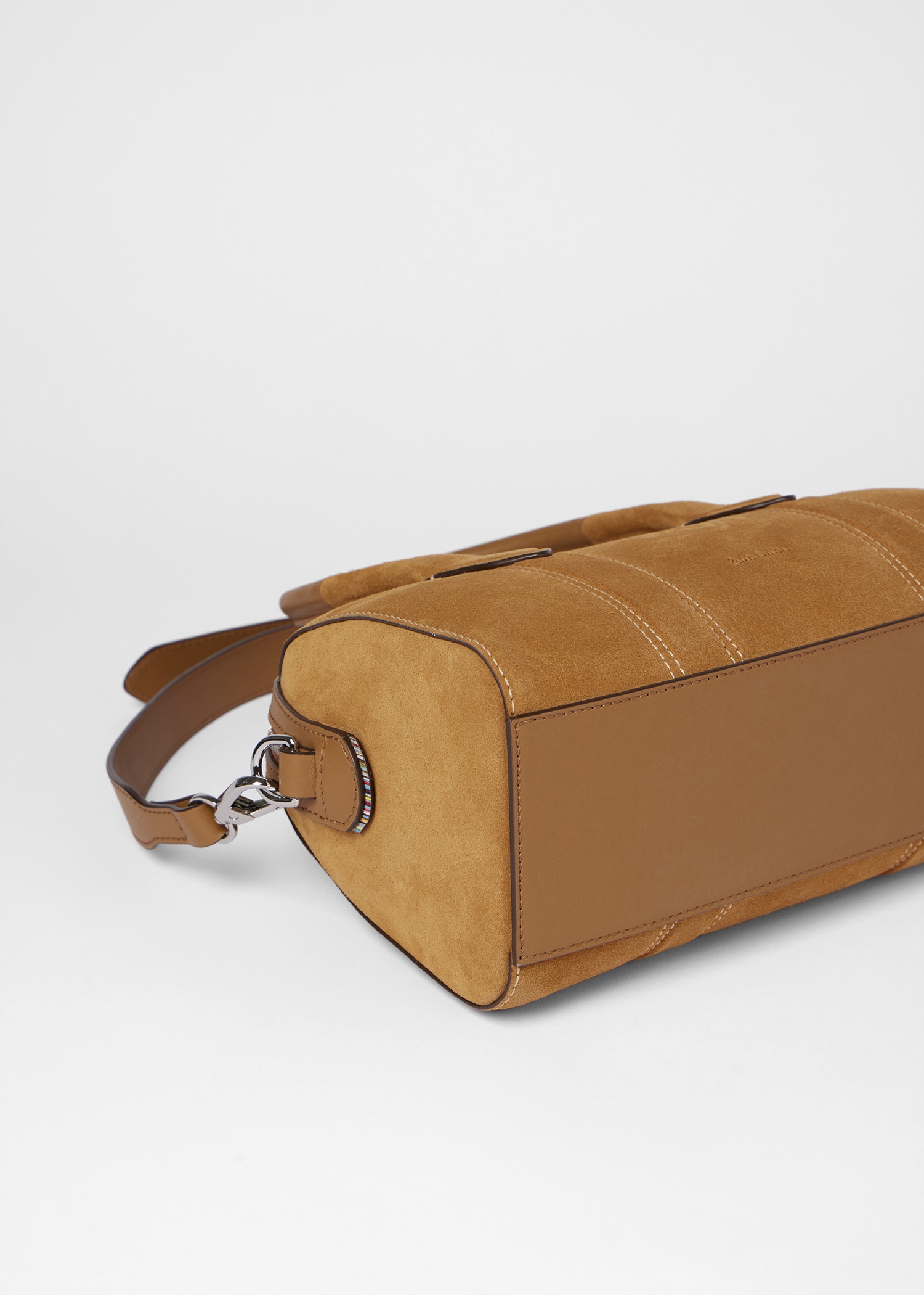Women's Small Tan Suede 'Boston' Bag - 7