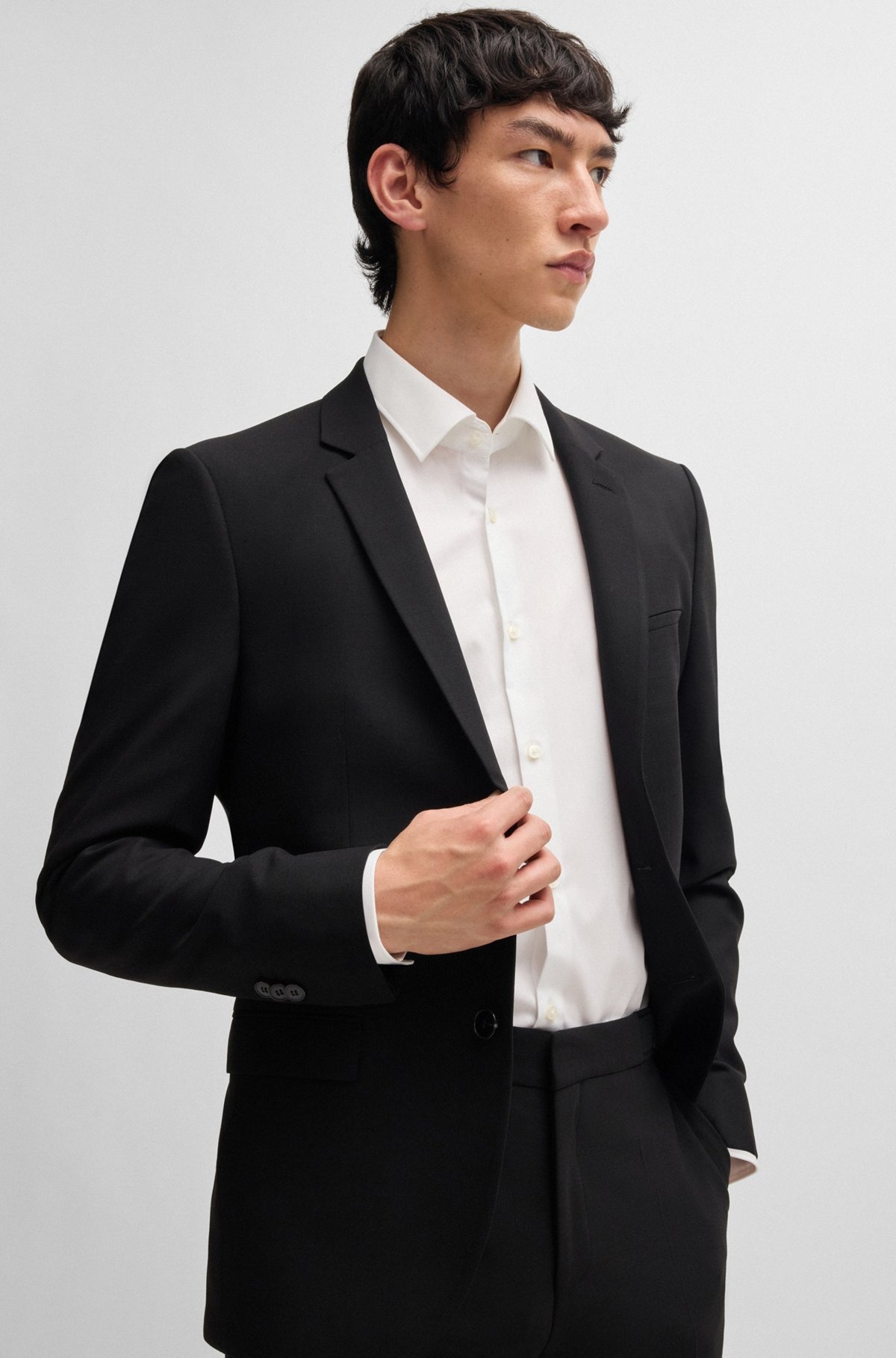 SLIM-FIT SHIRT IN EASY-IRON COTTON POPLIN - 6