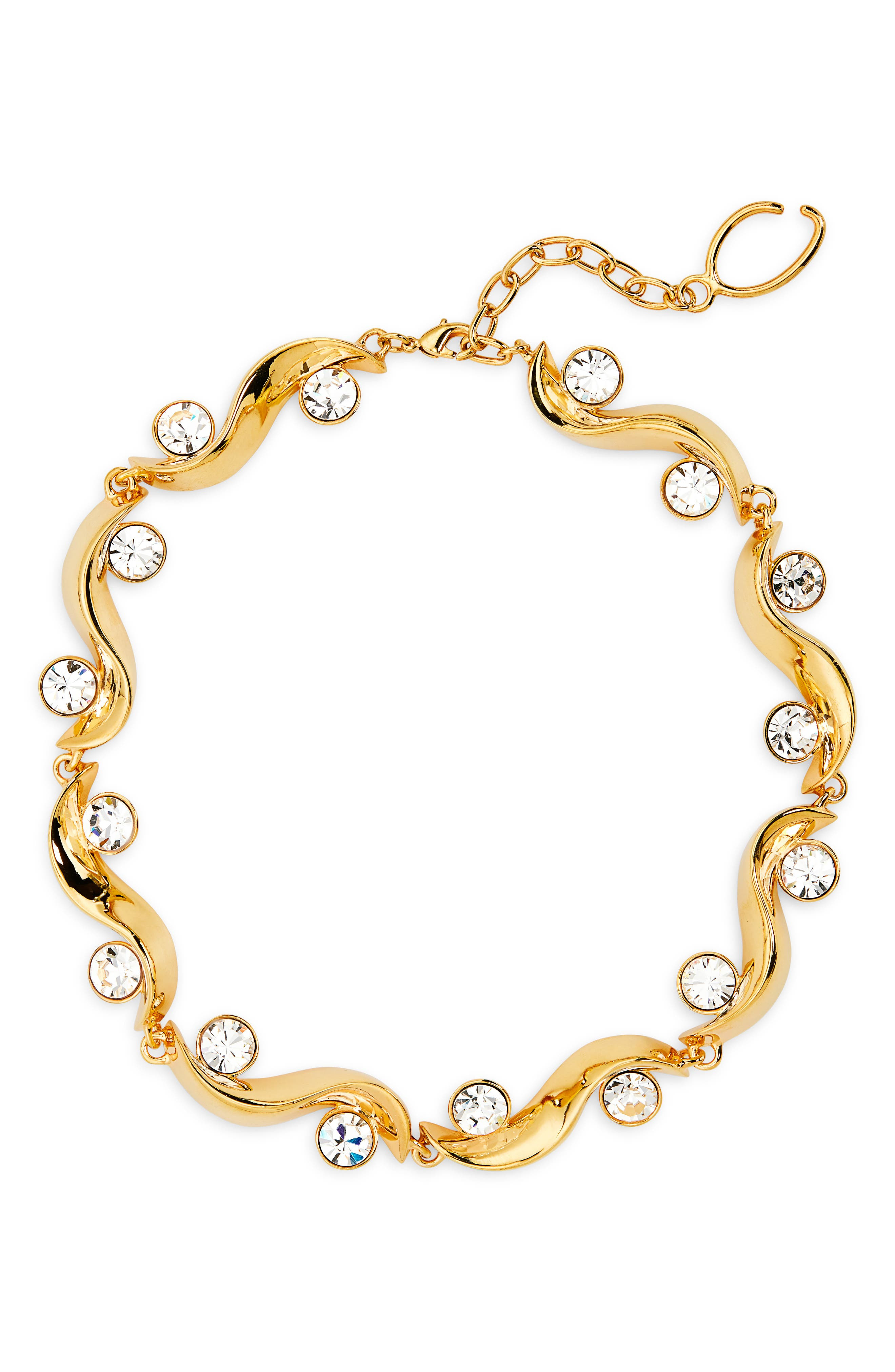 Oscar de la Renta Crystal Wave Necklace at Nordstrom - 1