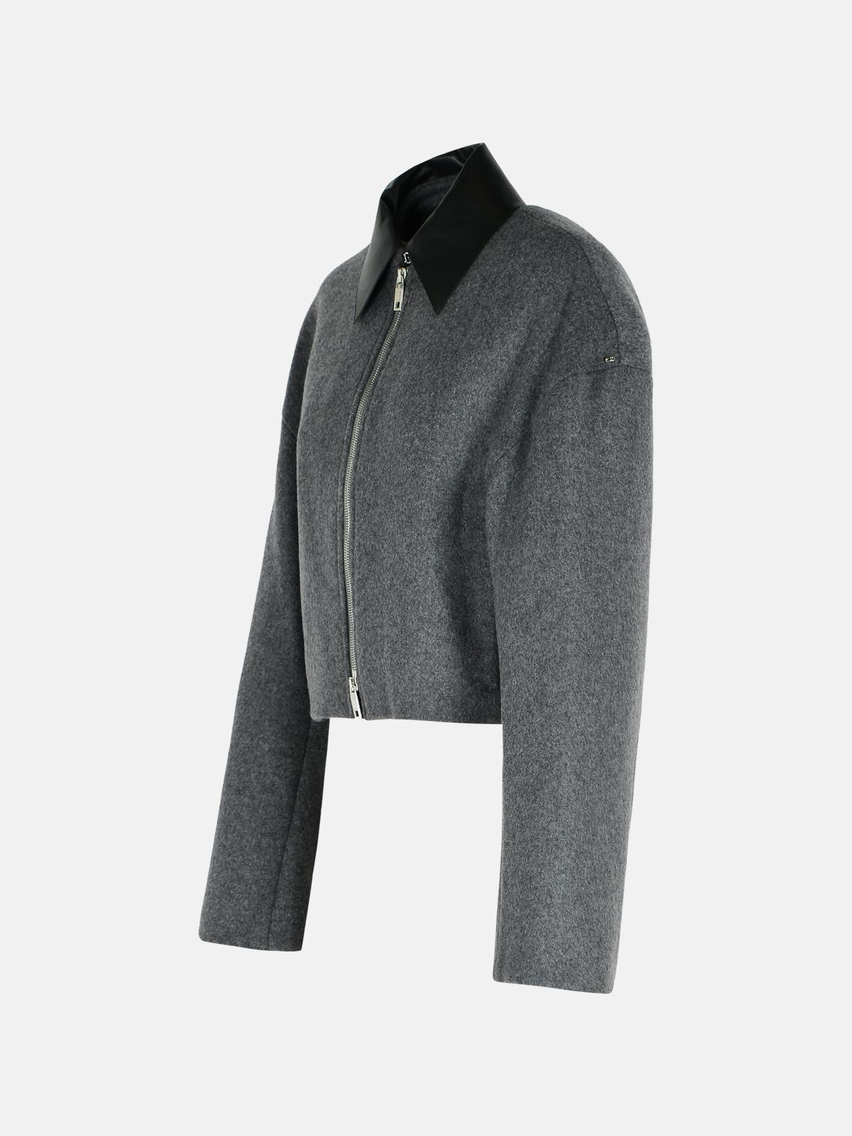 'VACUO' ANTHRACITE VIRGIN WOOL JACKET - 2