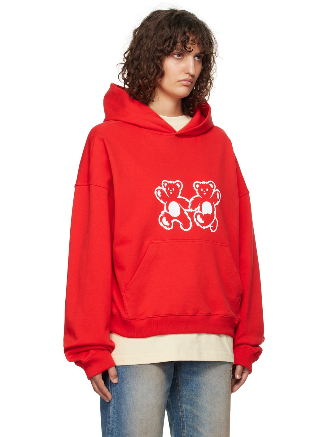 Red Teddy Twins Hoodie - 2